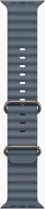 Apple Watch Ultra 3 [GPS + Cellular, 49mm] Titangehäuse Natur mit Ocean Armband Maritimblau (Generalüberholt)