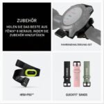 Garmin fēnix® 8-47mm Solar AMOLED Saphir Premium Multisport GPS Smartwatch Lange Akkulaufzeit Tauchbewertet Eingebaute LED-Taschenlampe Carbon Gray DLC Titanium mit Pebble Gray Band