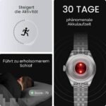 Withings ScanWatch Nova Brilliant, Hybrid Smartwatch, ECG, GPS, Silber