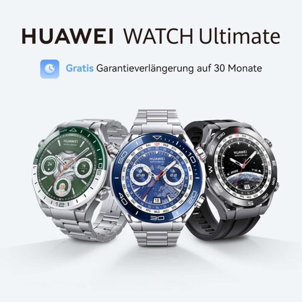 HUAWEI Watch Ultimate Smartwatch, Material in Premium-Metall-Optik, EKG, Golfplatz-Karten, Offline-Höhenlinienkarten, Bis zu 100 Meter Wasserdichtigkeit, 2 Wochen Akkulaufzeit, iOS&Android, Grün