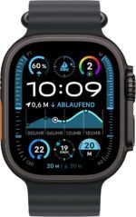 Apple Watch Ultra 2 [GPS + Celular, 49mm] Titangehäuse mit Black Ocean Band, One Size (Generalüberholt)