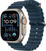 Apple Watch Ultra 2 [GPS + Cellular, 49MM] Titangehäuse mit Ocean Armband Blau - One Size (Generalüberholt)