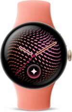 Google Pixel Watch 5 (41 mm) - Smartwatch - Champagne Case/Canyon Band, LTE