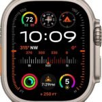 Apple Watch Ultra 2 [GPS + Cellular, 49mm] - Titangehäuse mit Alpine Loop Blau, M (Generalüberholt)