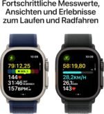 Apple Watch Ultra 2 [GPS + Celular, 49mm] Titangehäuse mit Black Ocean Band, One Size (Generalüberholt)
