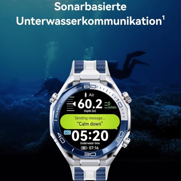 HUAWEI Watch Ultimate 2 Smartwatch, Sportuhr mit GPS, 20 ATM, Blau
